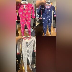 Carter's White and Pink Baby Onesie with Gold Dots